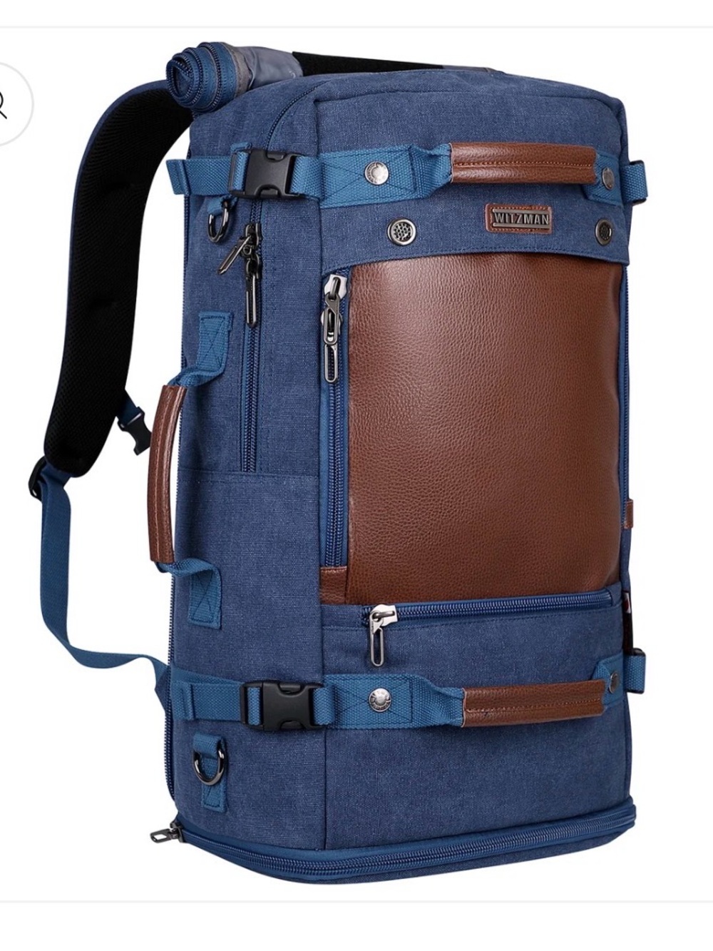 Blue & Brown Travel Backpack -